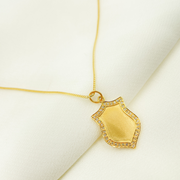 Shield Pendant with Diamonds.